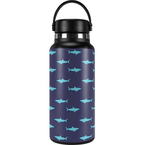 Shark Print Hydro Flask 32oz Wide Mouth Skin
